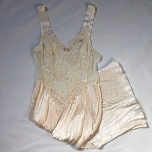 Ivory calf length nightgown and cover up.